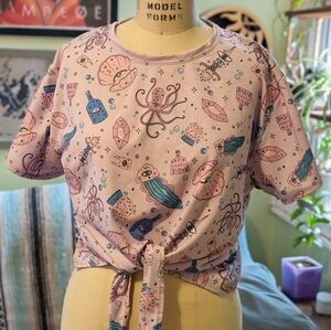 "I Was A Teenage Sea Witch" Blackmilk Tie-Front Tee